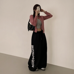 レタリングトレーニングパンツ BLACK