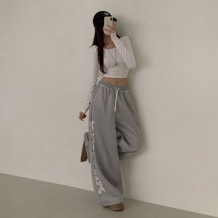 レタリングトレーニングパンツ GREY