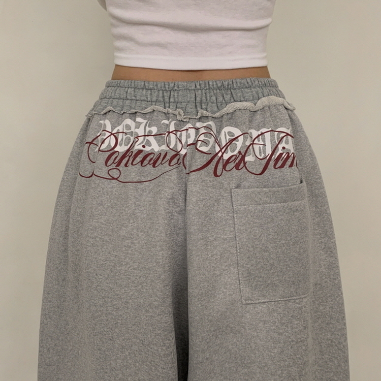 レタリングトレーニングパンツ GREY