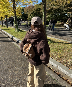 スエードボアバックパック DEEP BEIGE