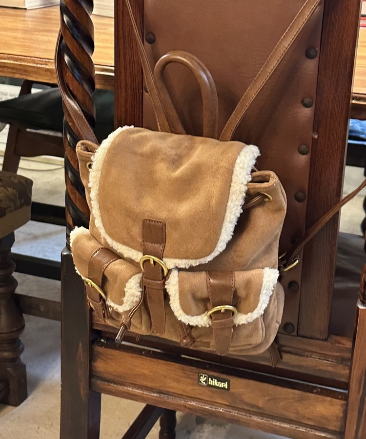 スエードボアバックパック DEEP BEIGE