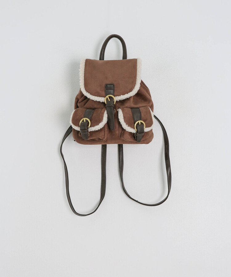 スエードボアバックパック