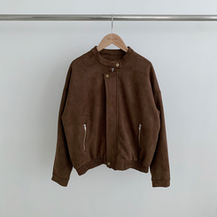 スエードブルゾンクロップジャケット