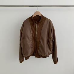 スエードブルゾンクロップジャケット