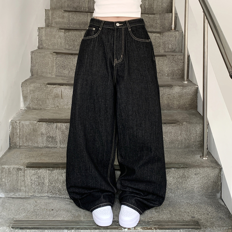 쏘드 백포켓 빅포켓 숏 롱 와이드 벌룬 생지 데님 팬츠 흑청