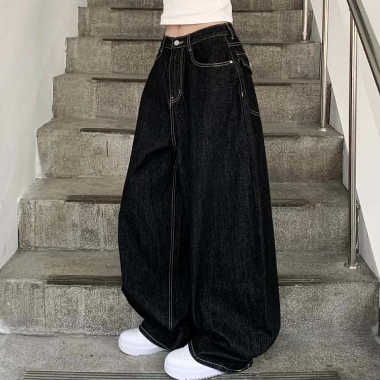 쏘드 백포켓 빅포켓 숏 롱 와이드 벌룬 생지 데님 팬츠 흑청