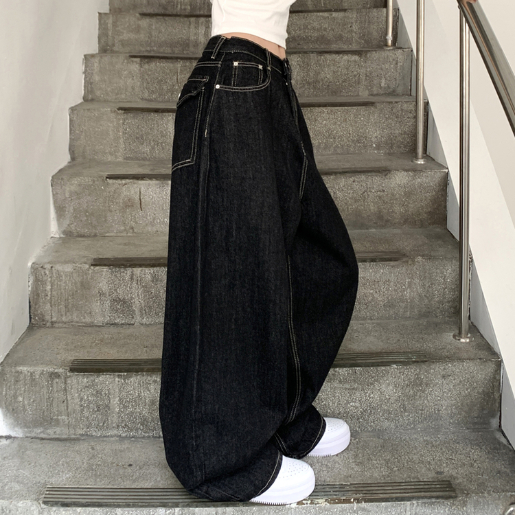 쏘드 백포켓 빅포켓 숏 롱 와이드 벌룬 생지 데님 팬츠 흑청