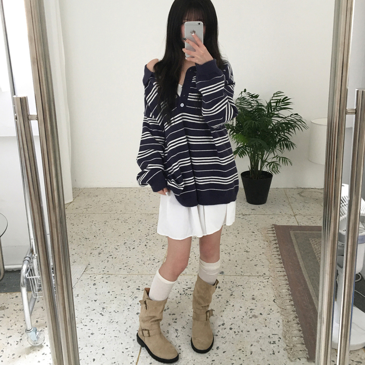 니더 스웨이드 벨트 버클 미들 부츠 워커 신발