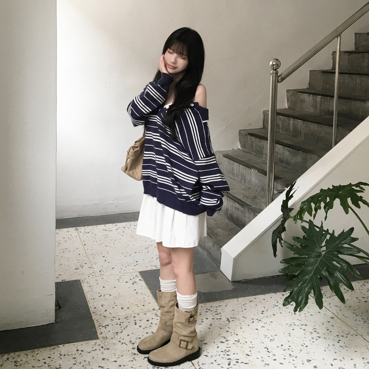 니더 스웨이드 벨트 버클 미들 부츠 워커 신발