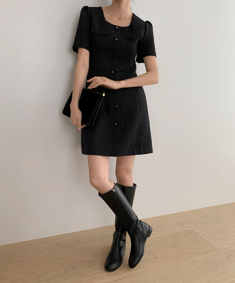 セリーヌツイードワンピース｜ミニワンピース｜韓国ファッション通販 SONA