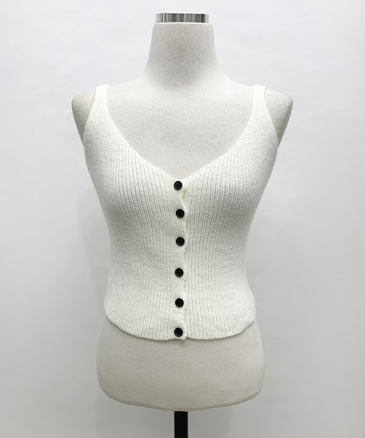 【SET】ボタンキャミソール ニットカーディガン