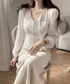 シフォンブラウス IVORY