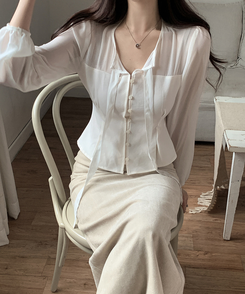 シフォンブラウス IVORY