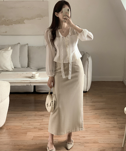 シフォンブラウス IVORY