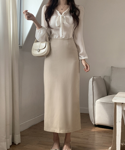 シフォンブラウス IVORY