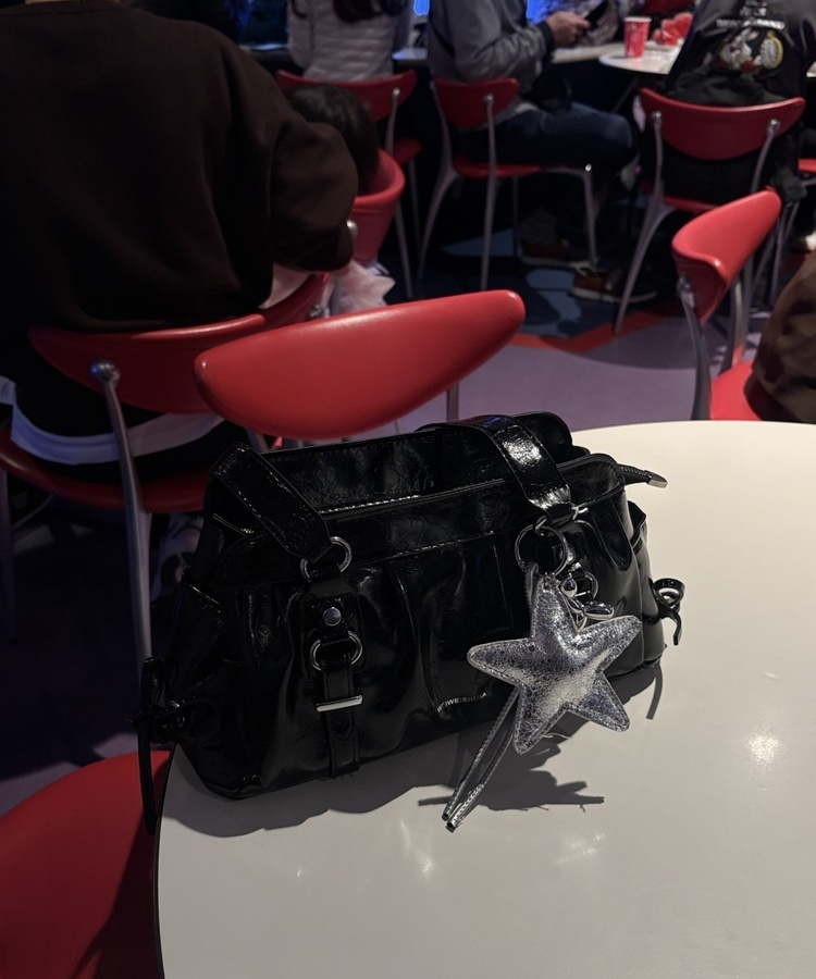 레더 리본 미니 숄더백