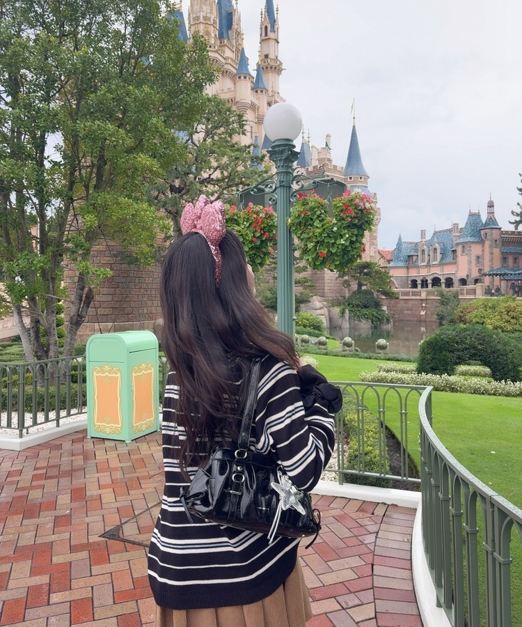 레더 리본 미니 숄더백