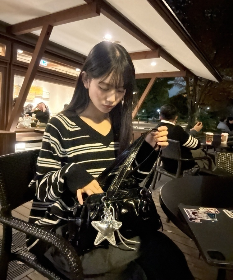 레더 리본 미니 숄더백