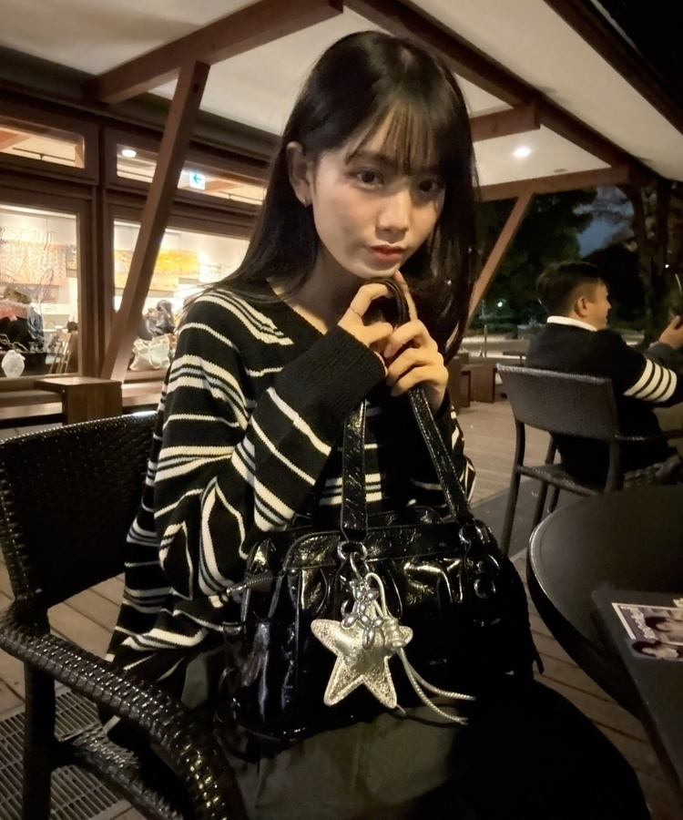 레더 리본 미니 숄더백