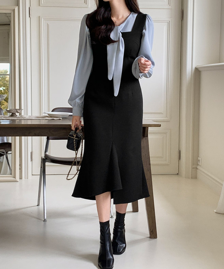 マーメイドジャンパースカート｜ロングワンピース｜韓国ファッション