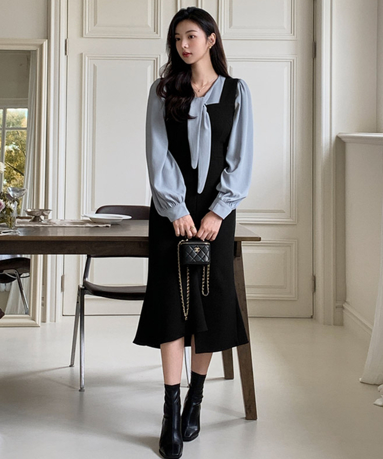 マーメイドジャンパースカート｜ロングワンピース｜韓国ファッション