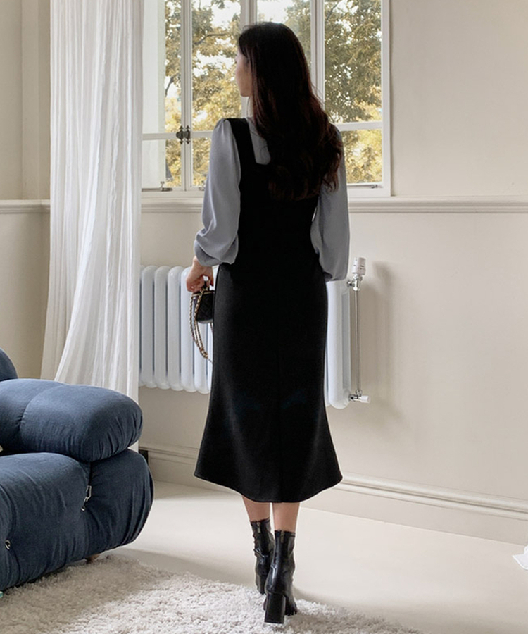 マーメイドジャンパースカート｜ロングワンピース｜韓国ファッション