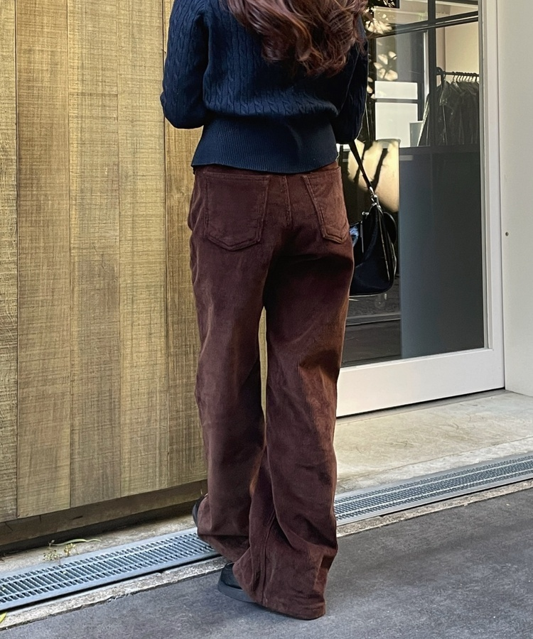 포켓 융기모 코듀로이 팬츠