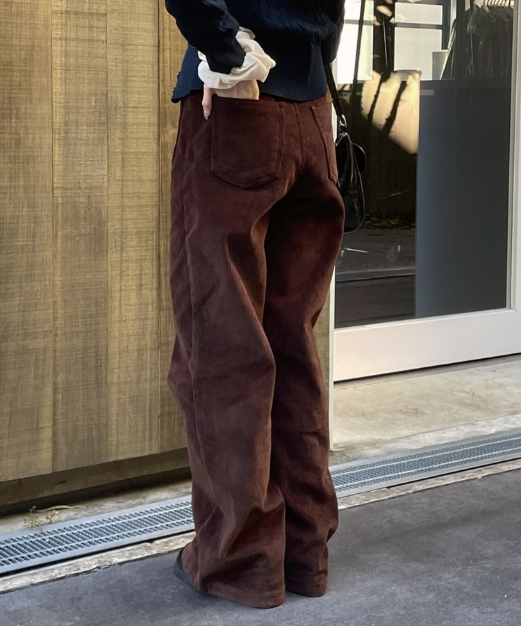 포켓 융기모 코듀로이 팬츠