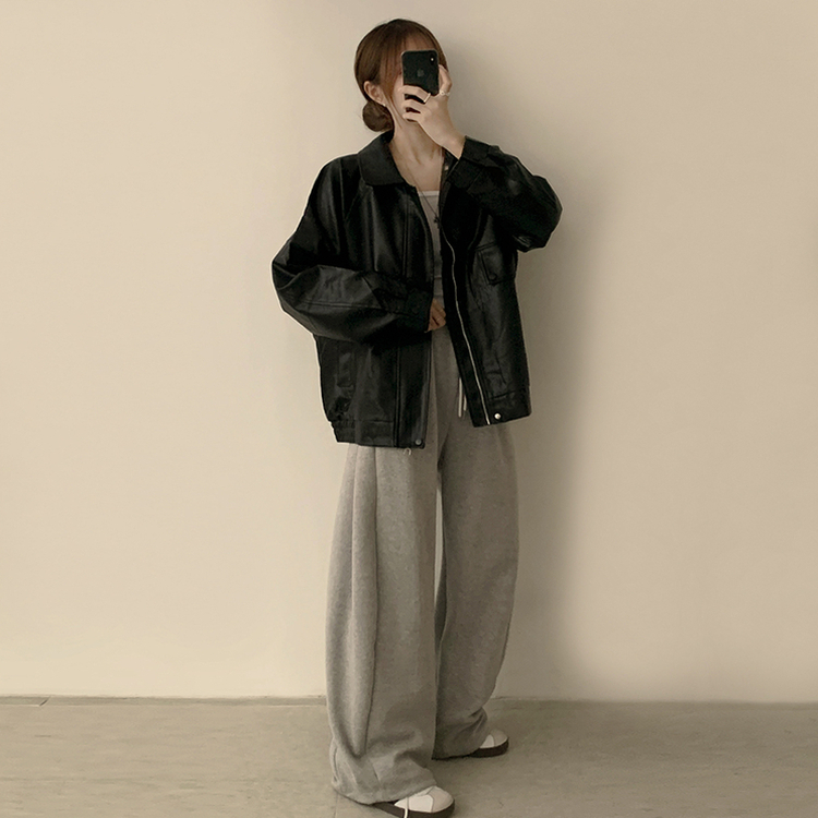 지금부터 겨울까지 쭈욱 쿠쿠다스 루즈핏 가을 긴팔 카라 버튼 라이더 자켓