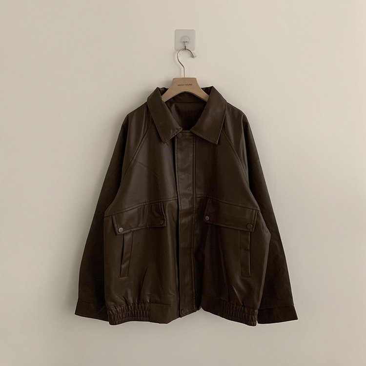 지금부터 겨울까지 쭈욱 쿠쿠다스 루즈핏 가을 긴팔 카라 버튼 라이더 자켓