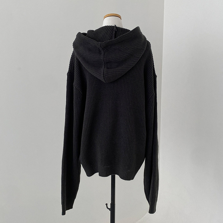 [아방소매] 위픈 빈티지 하찌 레터링 루즈핏 후드 니트