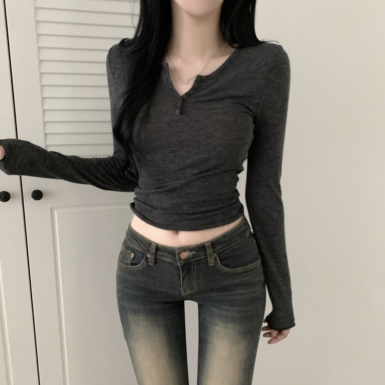 スリムインナー長袖Tシャツ CHARCOAL