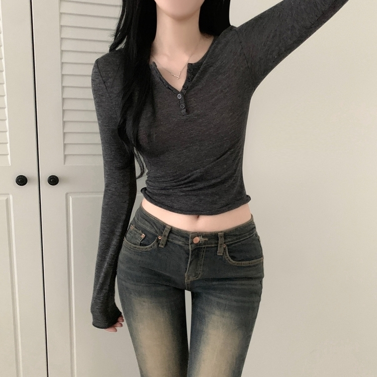 スリムインナー長袖Tシャツ CHARCOAL