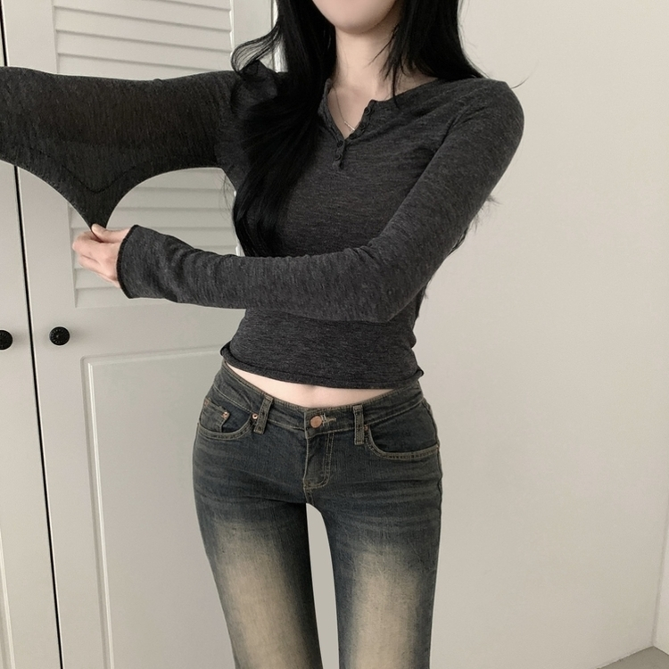 スリムインナー長袖Tシャツ CHARCOAL