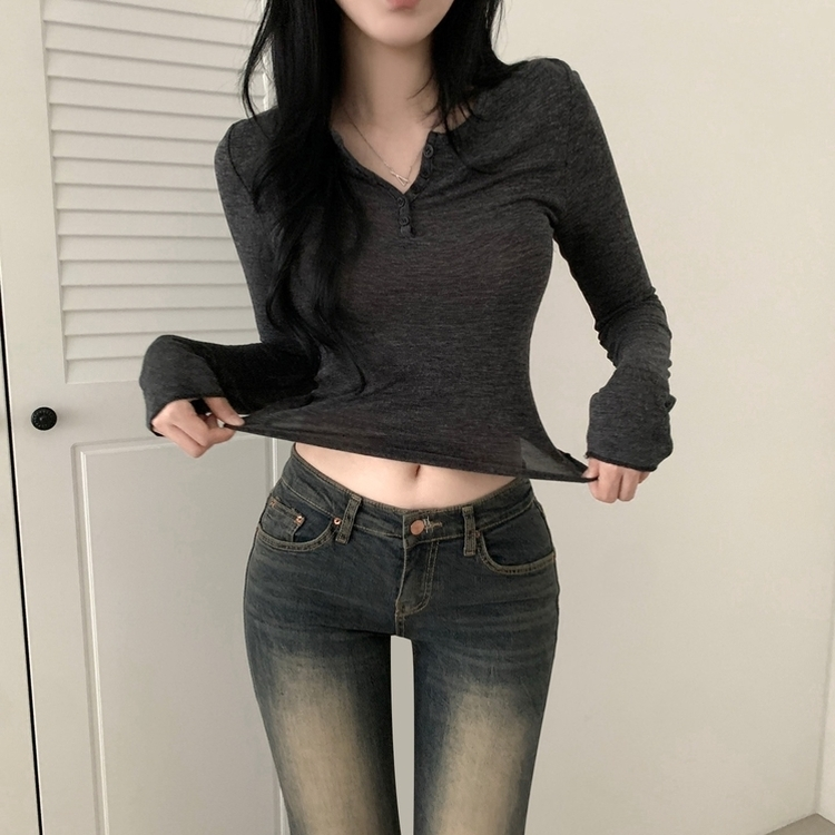 スリムインナー長袖Tシャツ CHARCOAL