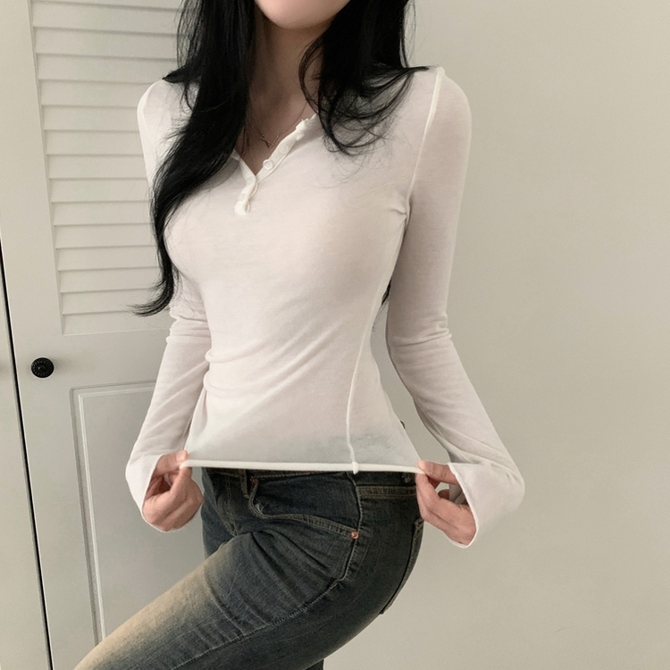 スリムインナー長袖Tシャツ WHITE