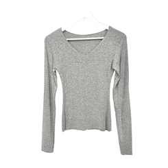 ディープVネック薄手長袖Tシャツ(6color)