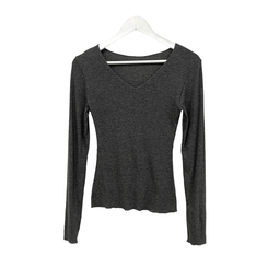 ディープVネック薄手長袖Tシャツ(6color)