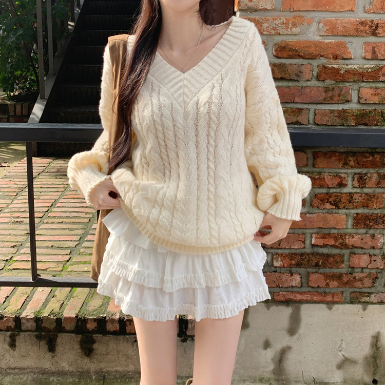 ベルベットティアードAラインミニスカート WHITE