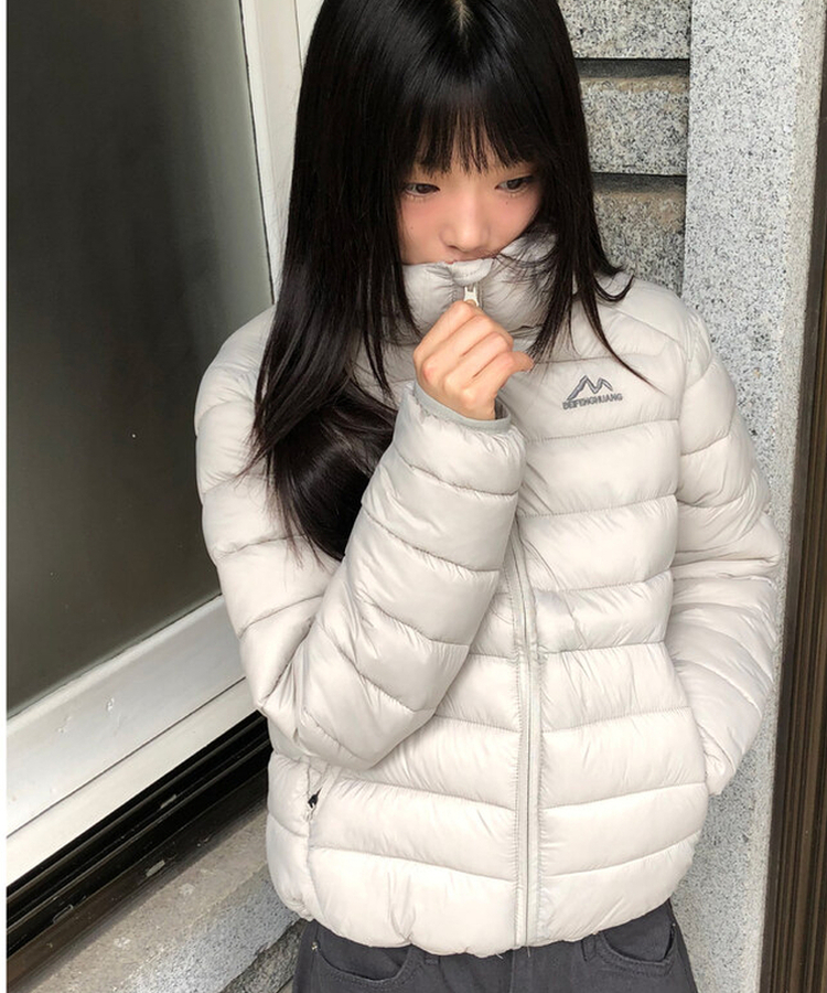 フードナイロン軽量ダウンジャンパー GRAY