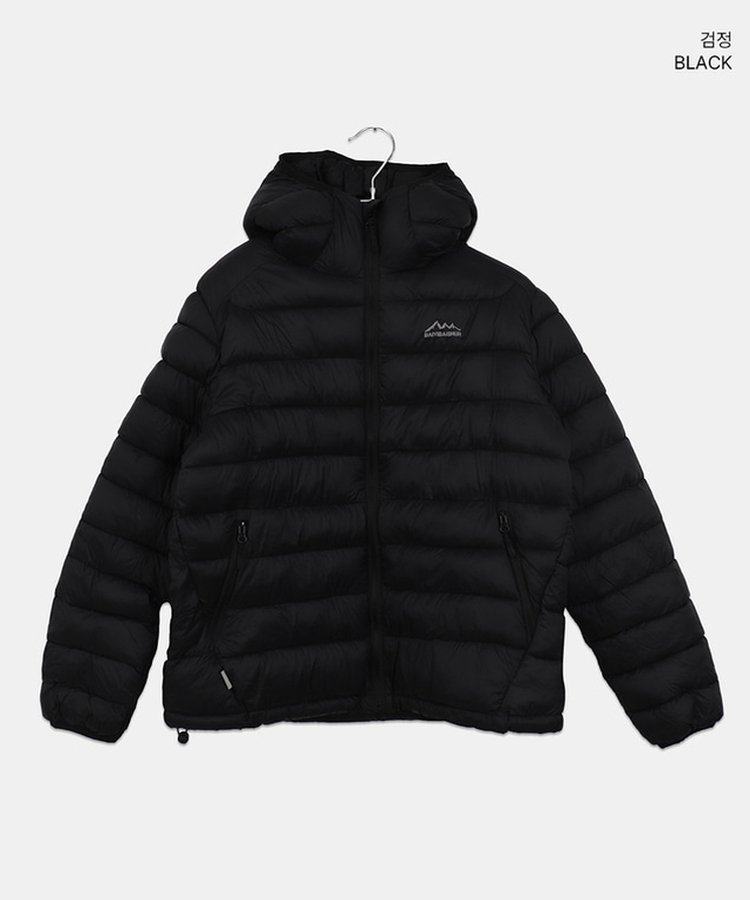 フードナイロン軽量ダウンジャンパー