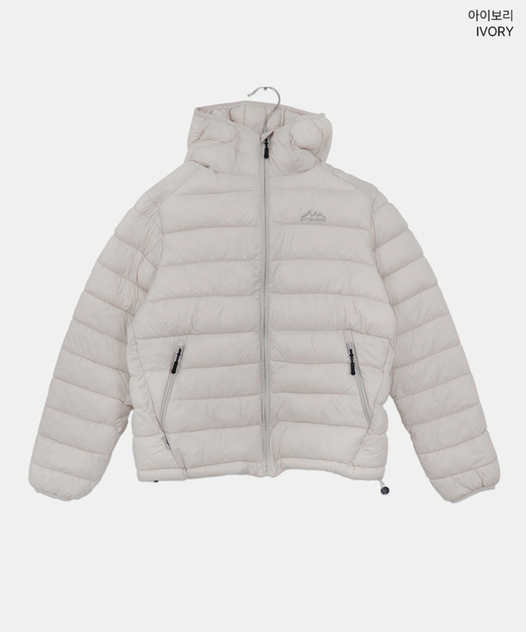 フードナイロン軽量ダウンジャンパー