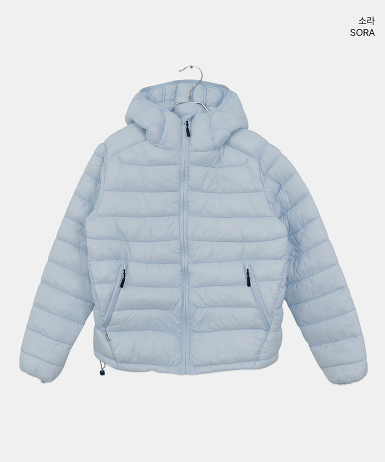 フードナイロン軽量ダウンジャンパー
