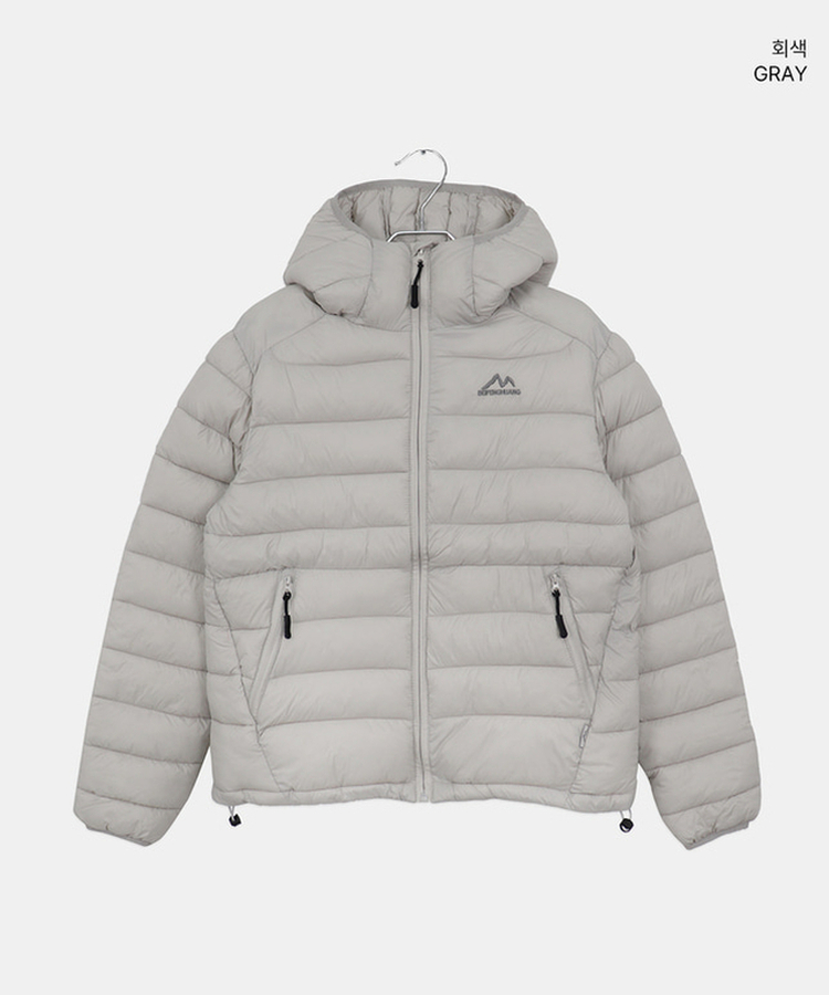フードナイロン軽量ダウンジャンパー
