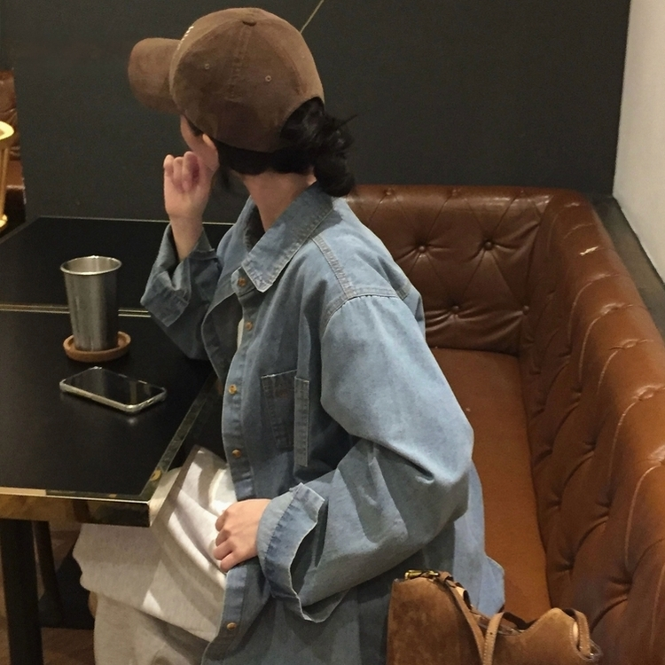 Made 소호 빈티지 자수 포켓 데님 카라셔츠 청남방 연청