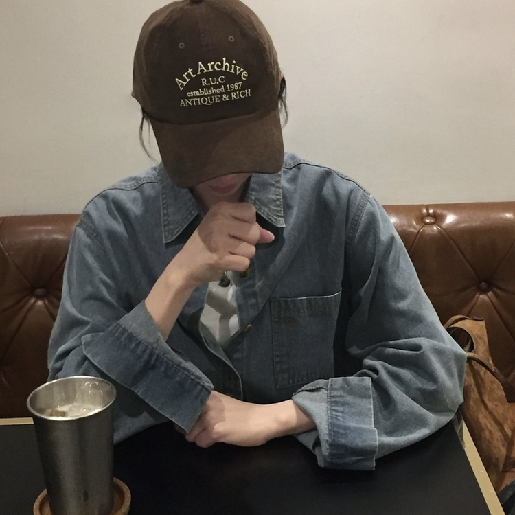 Made 소호 빈티지 자수 포켓 데님 카라셔츠 청남방 연청