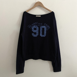 빈티지 넘버 프린팅 원숄더 롱슬리브 레터링 긴팔티셔츠 맨투맨