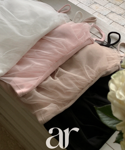 (タンクトップ+カーディガンset/カップ付き/フェミニンムードたっぷり♡) シャーリング スリーブレス 長袖 カーディガン セット