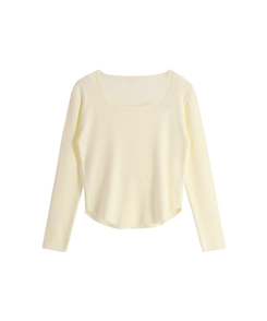 スクエアネックデイリー長袖ニット(7color)