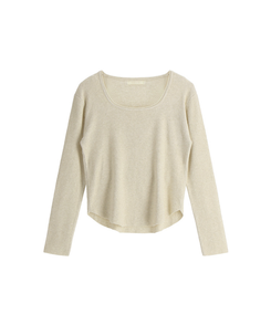 スクエアネックデイリー長袖ニット(7color)